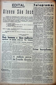 Página do jornal Unitário de fevereiro de 1941