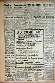 Página do jornal Unitário de fevereiro de 1941