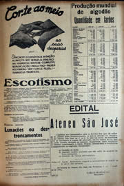 Página do jornal Unitário de fevereiro de 1941