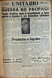 Página do jornal Unitário de fevereiro de 1941