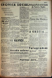 Página do jornal Unitário de fevereiro de 1941