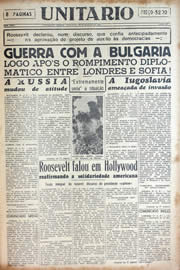 Página do jornal Unitário de fevereiro de 1941