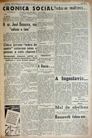 Página do jornal Unitário de fevereiro de 1941