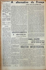 Página do jornal Unitário de março de 1941