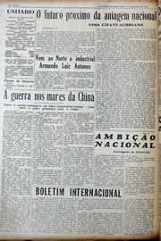 Página do jornal Unitário de março de 1941