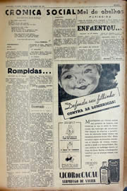 Página do jornal Unitário de março de 1941