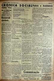 Página do jornal Unitário de março de 1941