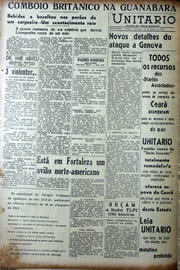Página do jornal Unitário de março de 1941