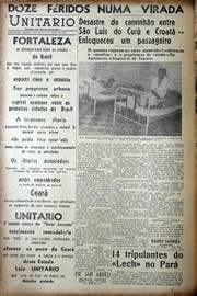 Página do jornal Unitário de março de 1941