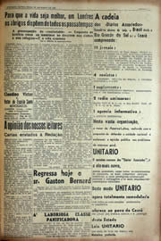 Página do jornal Unitário de março de 1941