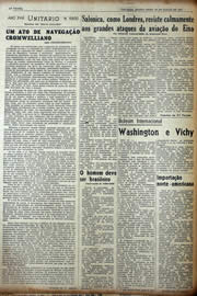 Página do jornal Unitário de março de 1941
