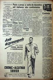 Página do jornal Unitário de março de 1941