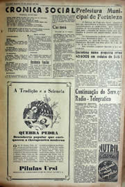 Página do jornal Unitário de março de 1941