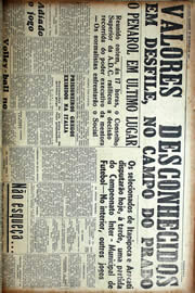 Página do jornal Unitário de março de 1941
