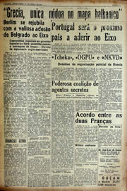 Página do jornal Unitário de março de 1941