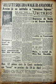 Página do jornal Unitário de março de 1941