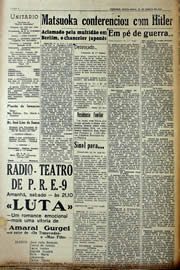 Página do jornal Unitário de março de 1941
