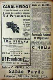 Página do jornal Unitário de março de 1941