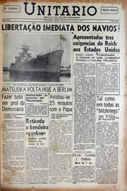 Página do jornal Unitário de abril de 1941