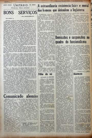 Página do jornal Unitário de abril de 1941