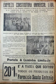 Página do jornal Unitário de abril de 1941