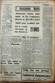 Página do jornal Unitário de abril de 1941