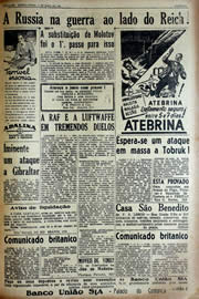Página do jornal Unitário de maio de 1941