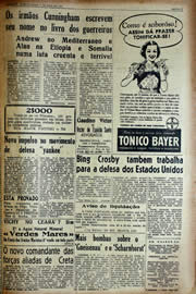Página do jornal Unitário de maio de 1941