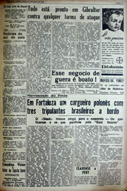Página do jornal Unitário de maio de 1941