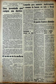Página do jornal Unitário de maio de 1941