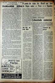 Página do jornal Unitário de maio de 1941