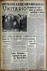 Página do jornal Unitário de maio de 1941