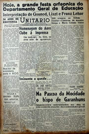 Página do jornal Unitário de maio de 1941