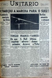 Página do jornal Unitário de junho de 1941