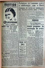 Página do jornal Unitário de junho de 1941