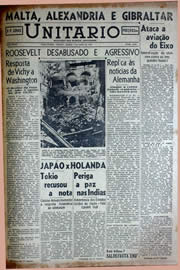 Página do jornal Unitário de junho de 1941