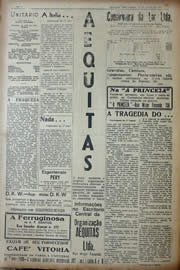 Página do jornal Unitário de junho de 1941