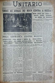Página do jornal Unitário de junho de 1941