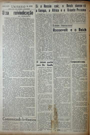 Página do jornal Unitário de junho de 1941