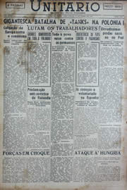 Página do jornal Unitário de junho de 1941
