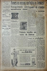 Página do jornal Unitário de junho de 1941