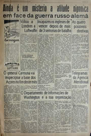 Página do jornal Unitário de julho de 1941