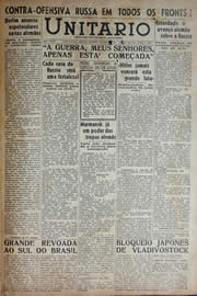 Página do jornal Unitário de julho de 1941
