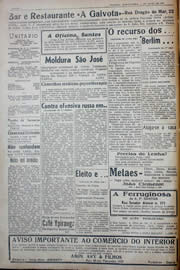 Página do jornal Unitário de julho de 1941