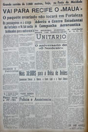 Página do jornal Unitário de julho de 1941