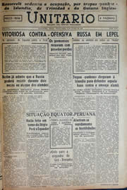 Página do jornal Unitário de julho de 1941