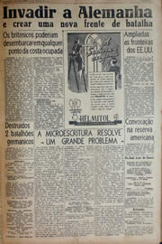 Página do jornal Unitário de julho de 1941