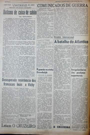 Página do jornal Unitário de julho de 1941