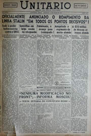 Página do jornal Unitário de julho de 1941
