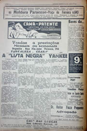Página do jornal Unitário de julho de 1941